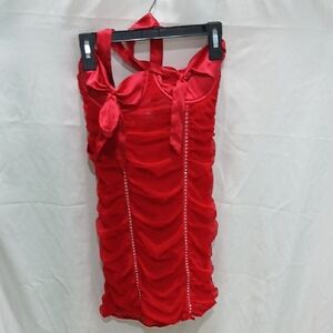 Elegant Red Sleeveless Dress